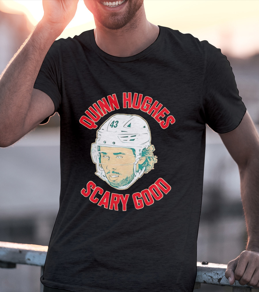 Quinn Hughes Scary Good Hockey 43 T-Shirt