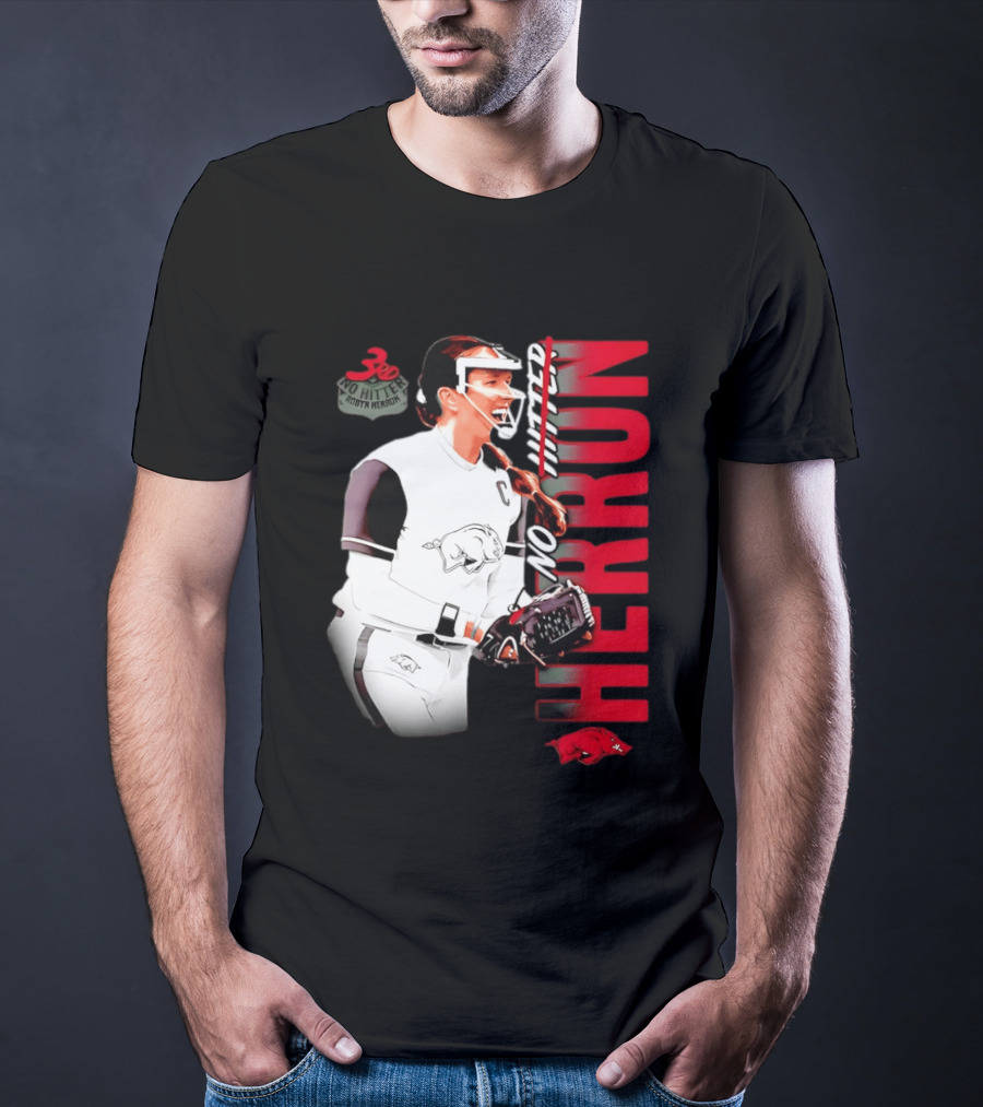 Robyn Herron Arkansas Razorbacks No Hitter No Hitz Herron T-Shirt