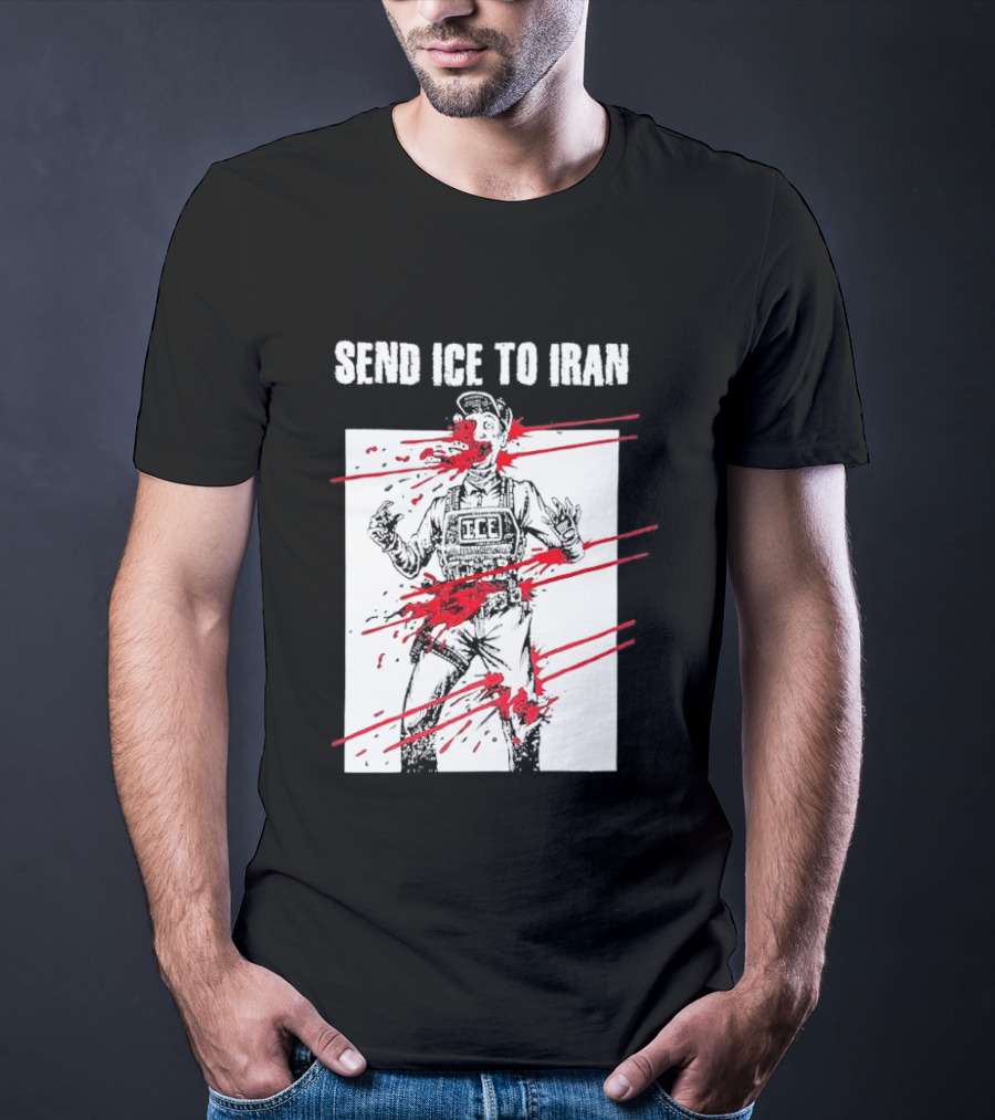 Send ICE To Iran Abolish ICE Caricature Political Message T-Shirt