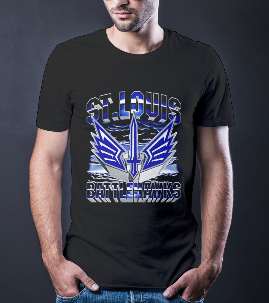 St. Louis Battlehawks Winged Sword T-Shirt