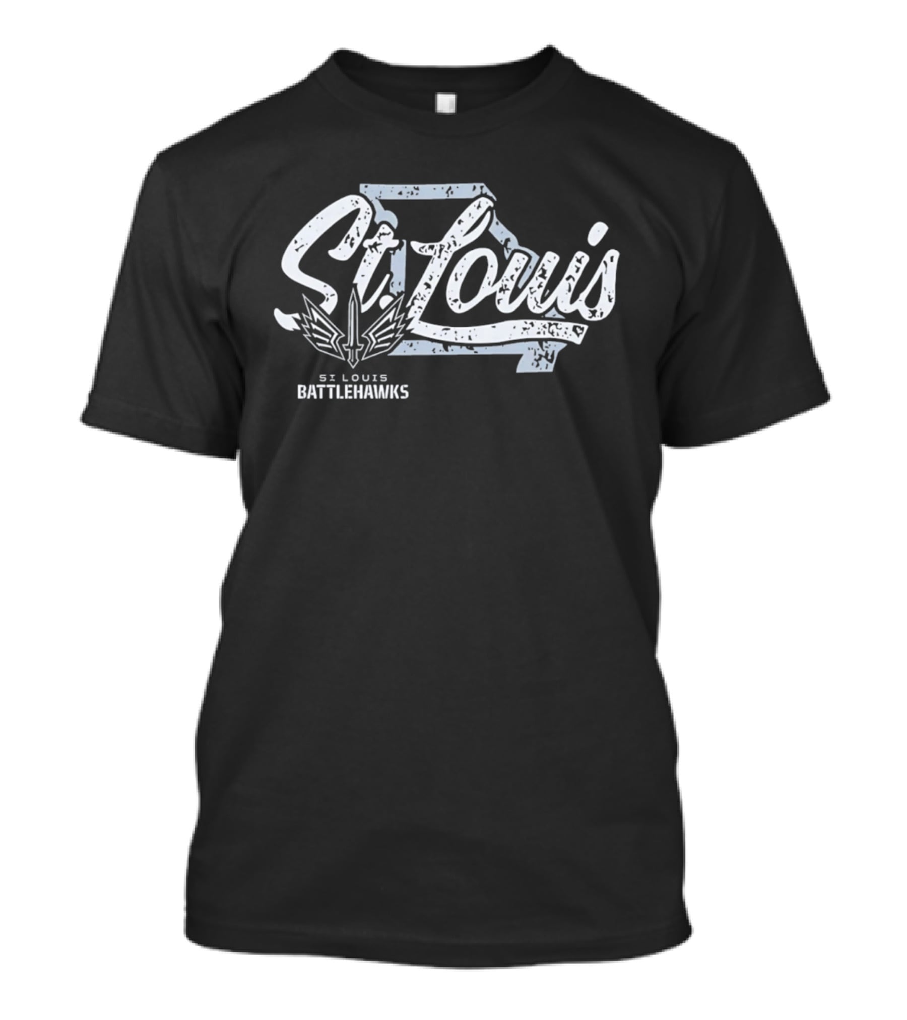 St Louis Battlehawks Map '26 Logo And Sword T-Shirt