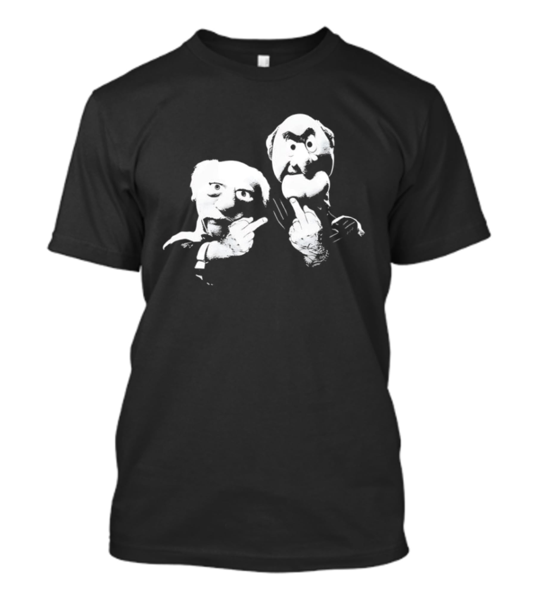 Statler And Waldorf Middle Finger Humor Icon Pair T-Shirt