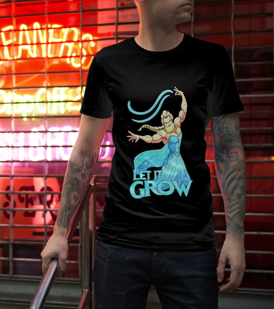 Let It Grow Frozen Elsa Muscular T-Shirt