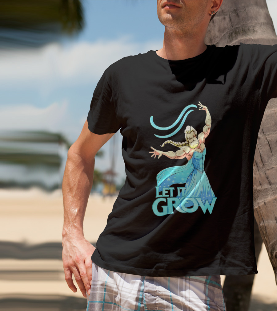 Let It Grow Frozen Elsa Muscular T-Shirt