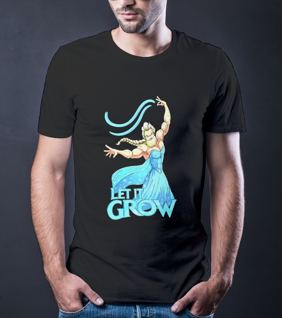 Let It Grow Frozen Elsa Muscular T-Shirt