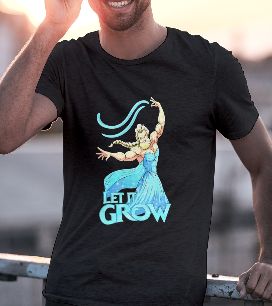 Let It Grow Frozen Elsa Muscular T-Shirt