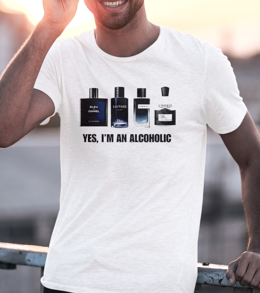 Yes I'm An Alcoholic Creed Perfume Men T-Shirt