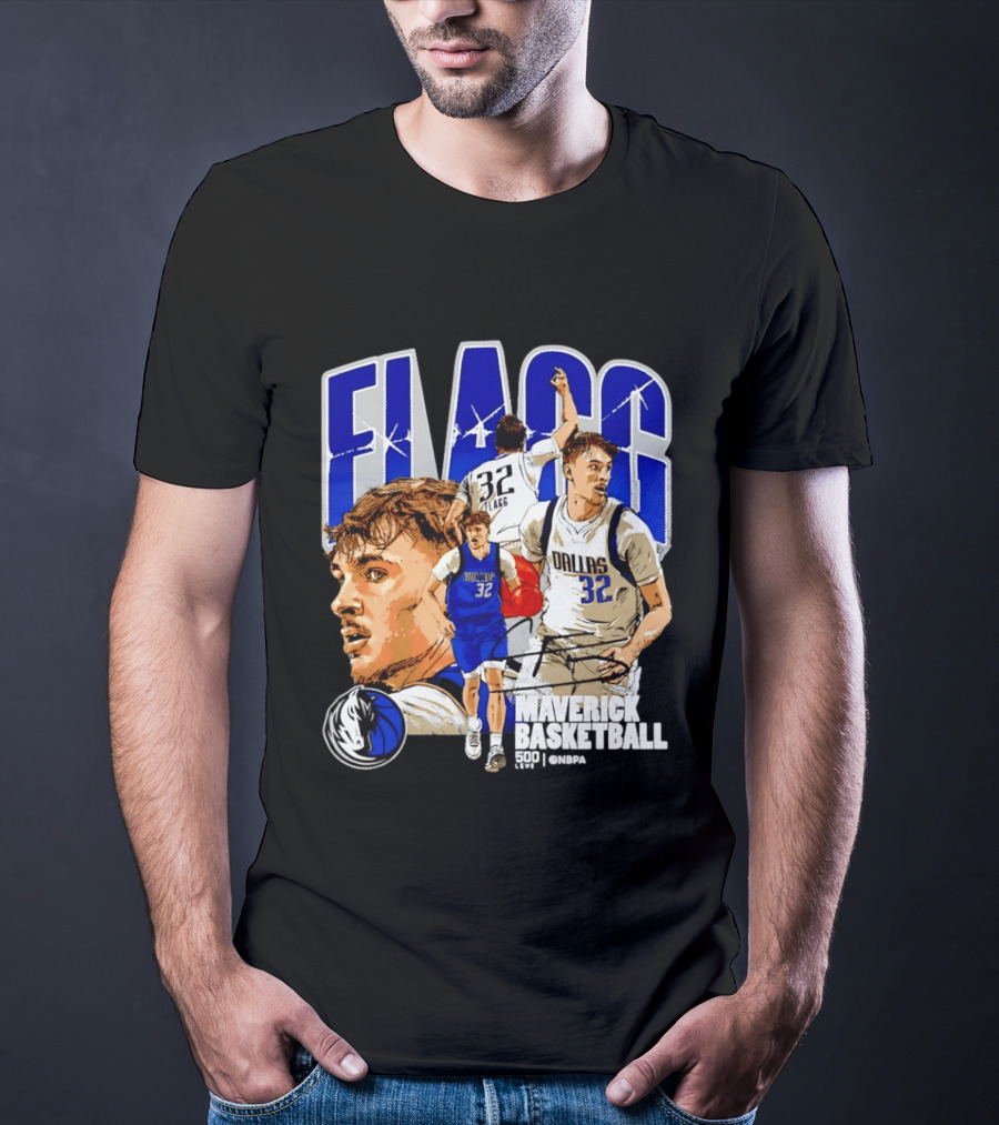 Maverick Basketball Cooper Flagg Dallas NBA 32 Collage T-Shirt
