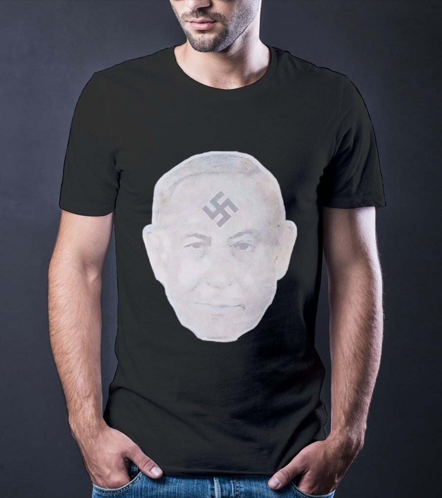 Benjamin Netanyahu With Nazi Swastikas T-Shirt