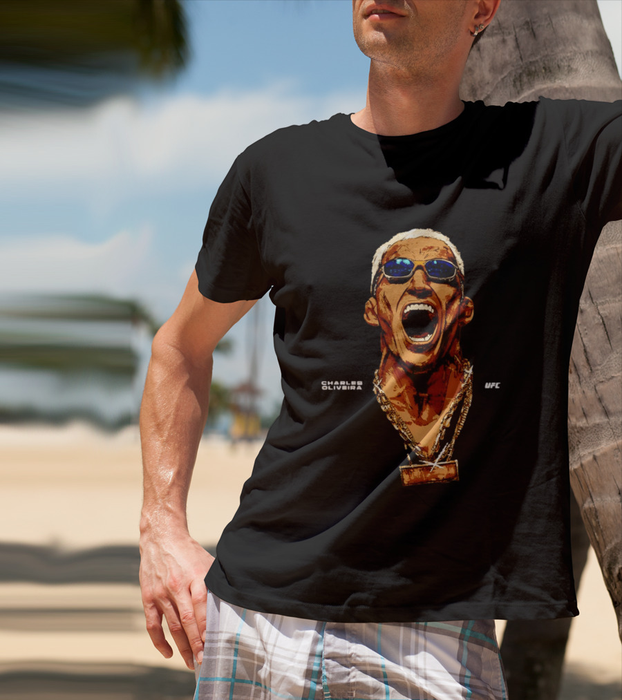 Charles Oliveira UFC Sunglasses Champion Scream T-Shirt