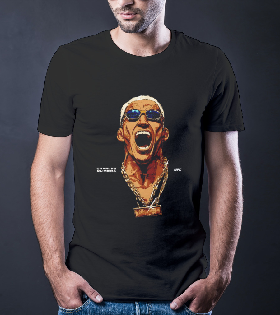 Charles Oliveira UFC Sunglasses Champion Scream T-Shirt