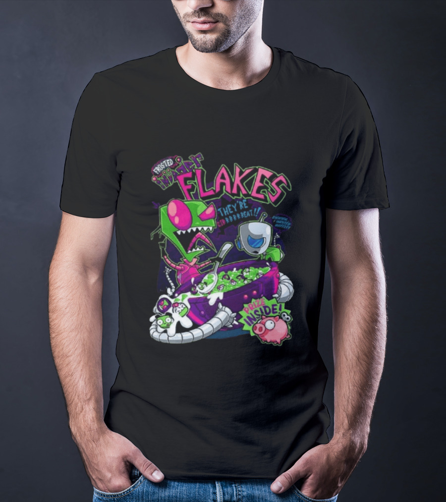 Frosted Invader Zim Flakes They're Irresistible With Prize Inside Piggy T-Shirt