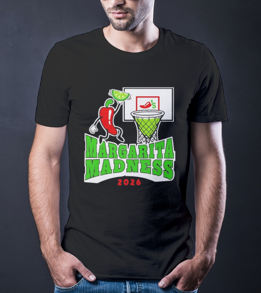 Chili's Margarita Madness 2026 Basketball Event With Lime And Chili Hoops T-Shirt