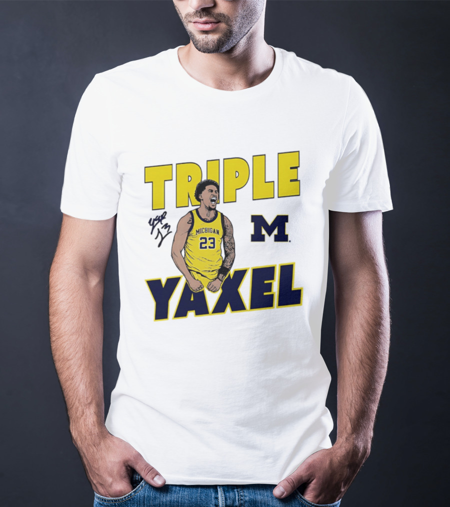 Michigan Wolverines Triple Yaxel Basketball Number 23 T-Shirt