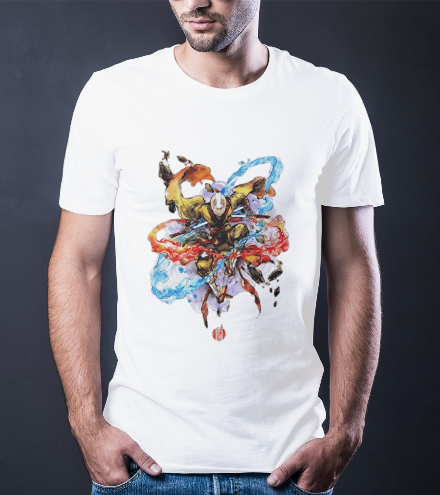 Aang Avatar The Last Airbender Elements Mastery Adult T-Shirt