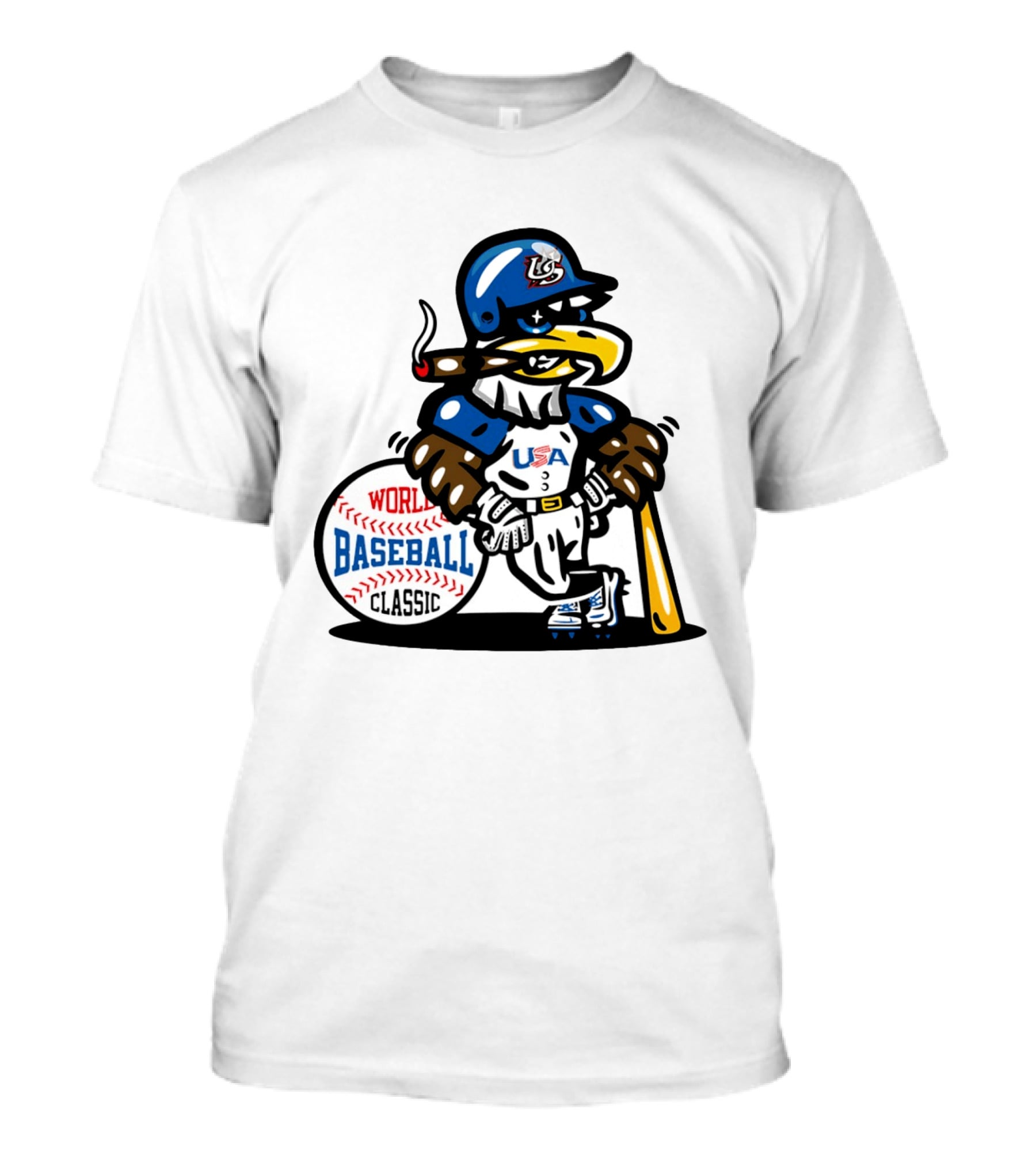 USA Baseball Eagle Mascot World Baseball T-Shirt