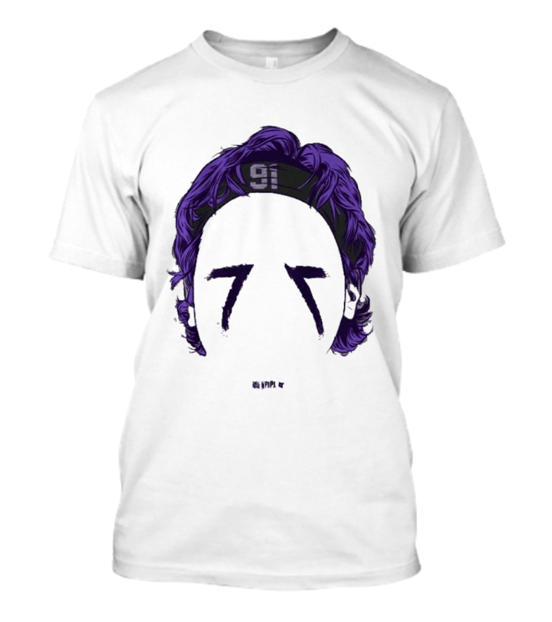 Original Trey Hendrickson 91 Baltimore Blank Face T-Shirt