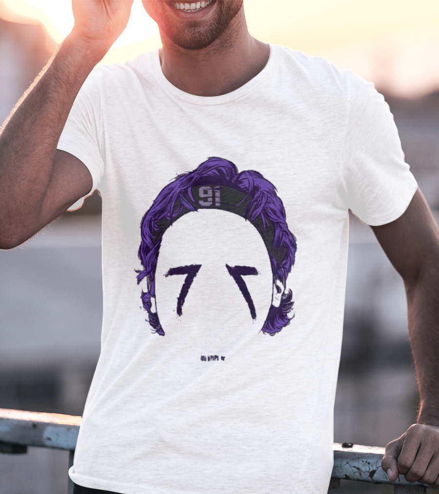 Original Trey Hendrickson 91 Baltimore Blank Face T-Shirt