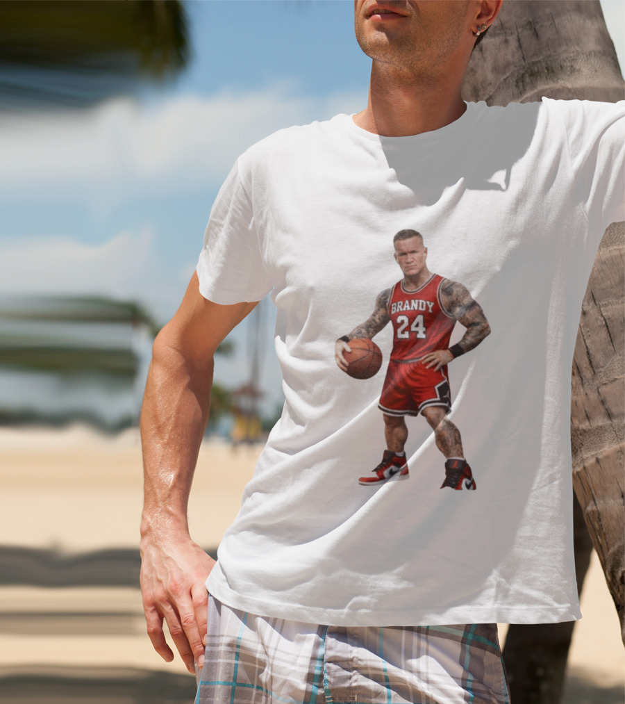 Brandy 24 Basketball Player Jordan Style Tattooed Athlete T-Shirt