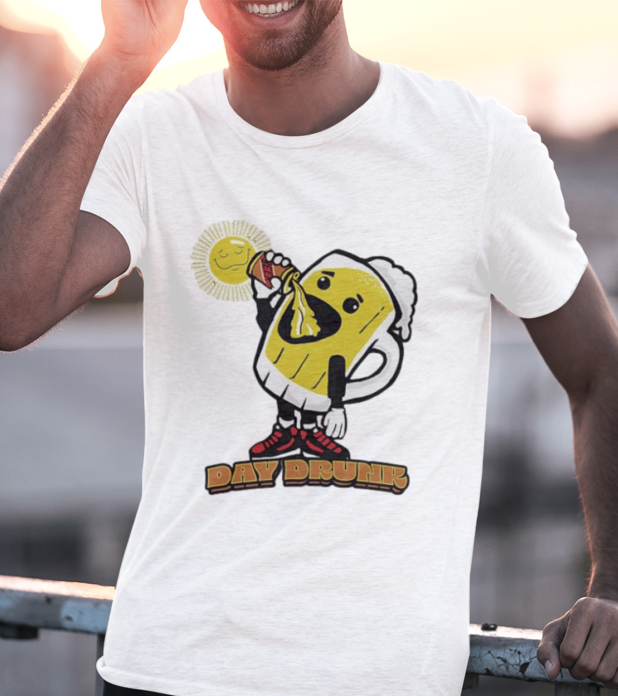 Day Drunk Beer With Sun And Sneakers St. Patrick's Day Celebration T-Shirt