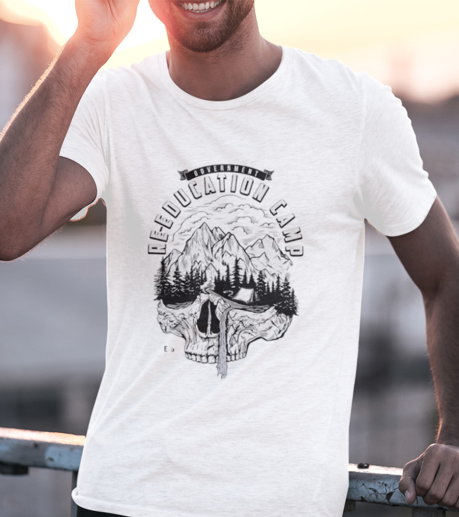 Government Reeducation Camp Est 2032 Skull T-Shirt