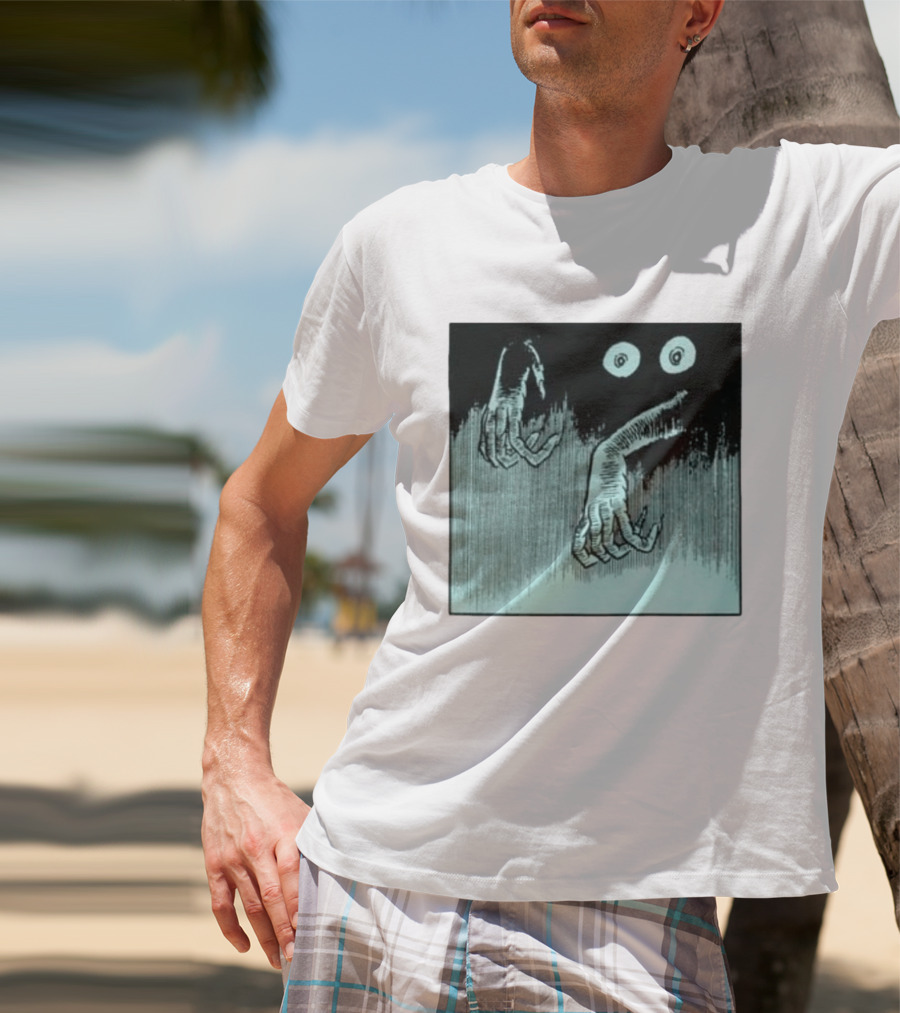 Creepy Eyes And Clawed Hands Emerging From Darkness T-Shirt