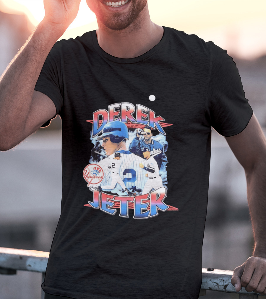 New York Yankees Derek Jeter Legendary Collage Player Yankees T-Shirt