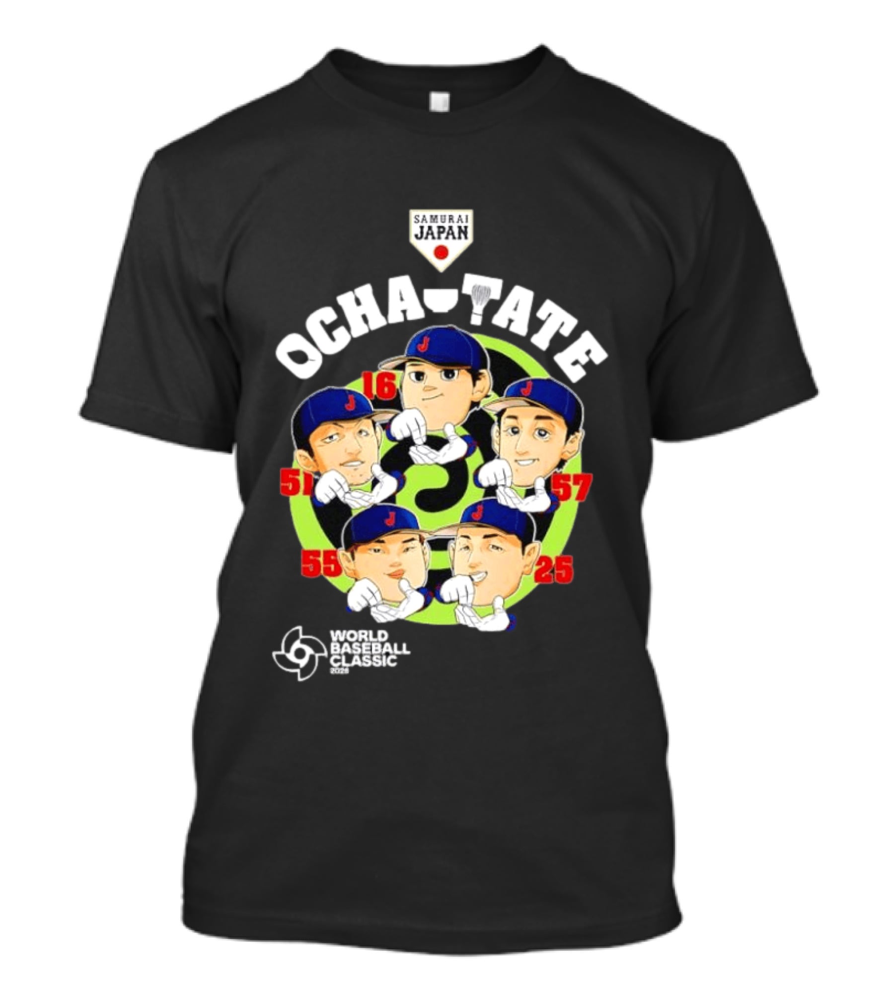 Ocha Tate Samurai Japan Shohei Ohtani Seiya Suzuki Koki Kitayama Kazuma Okamoto Munetaka Murakami World Baseball T-Shirt