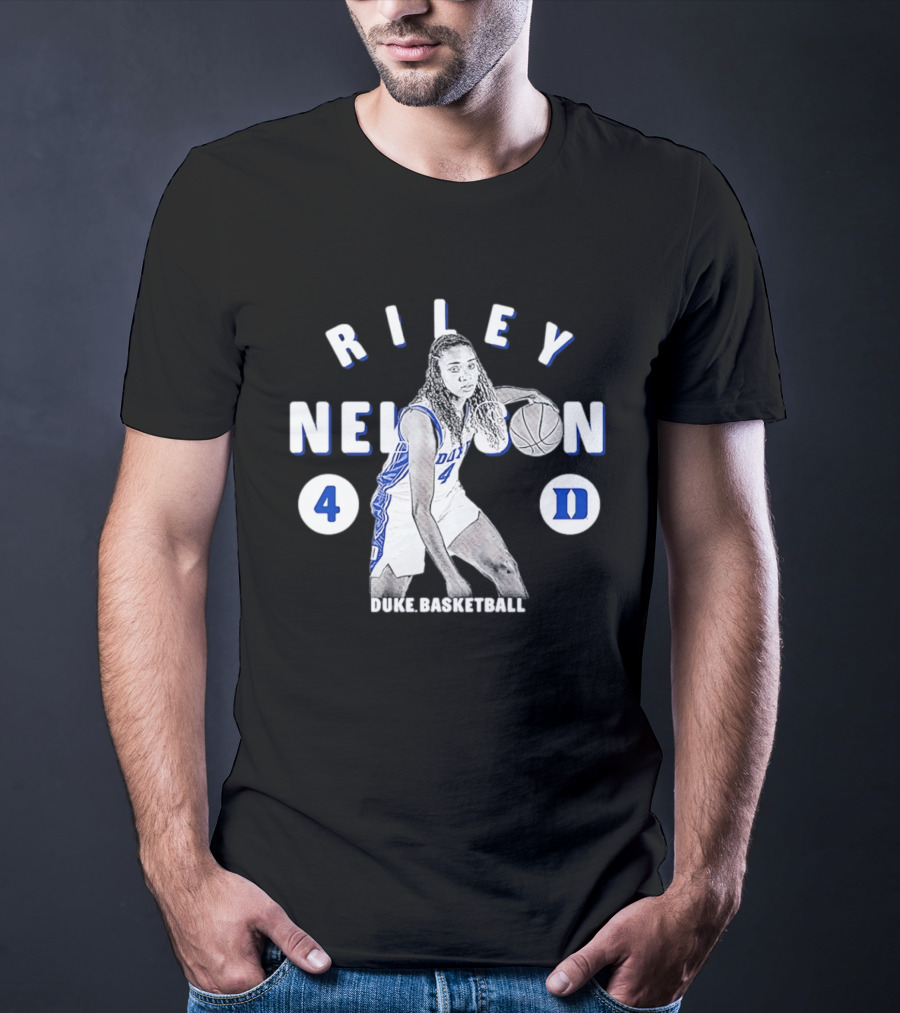 Riley Nelson 4 Duke Basketball Blue Devils NCAA 2026 T-Shirt
