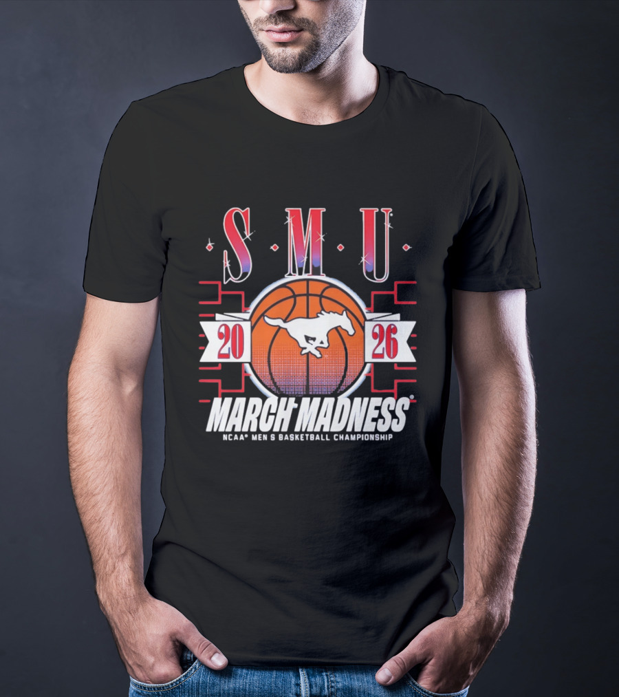 SMU Mustangs 2026 NCAA Men's Basketball Championship March Madness T-Shirt