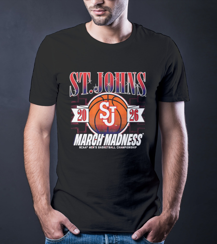 St. Johns 2026 March Madness NCAA Men's Basketball Championship T-Shirt