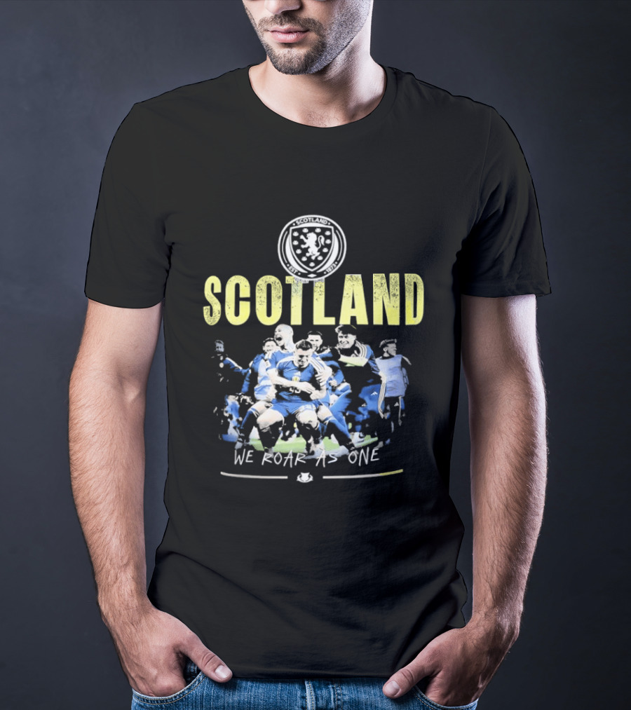 Scotland We Roar As One Team Spirit Rugby Union T-Shirt