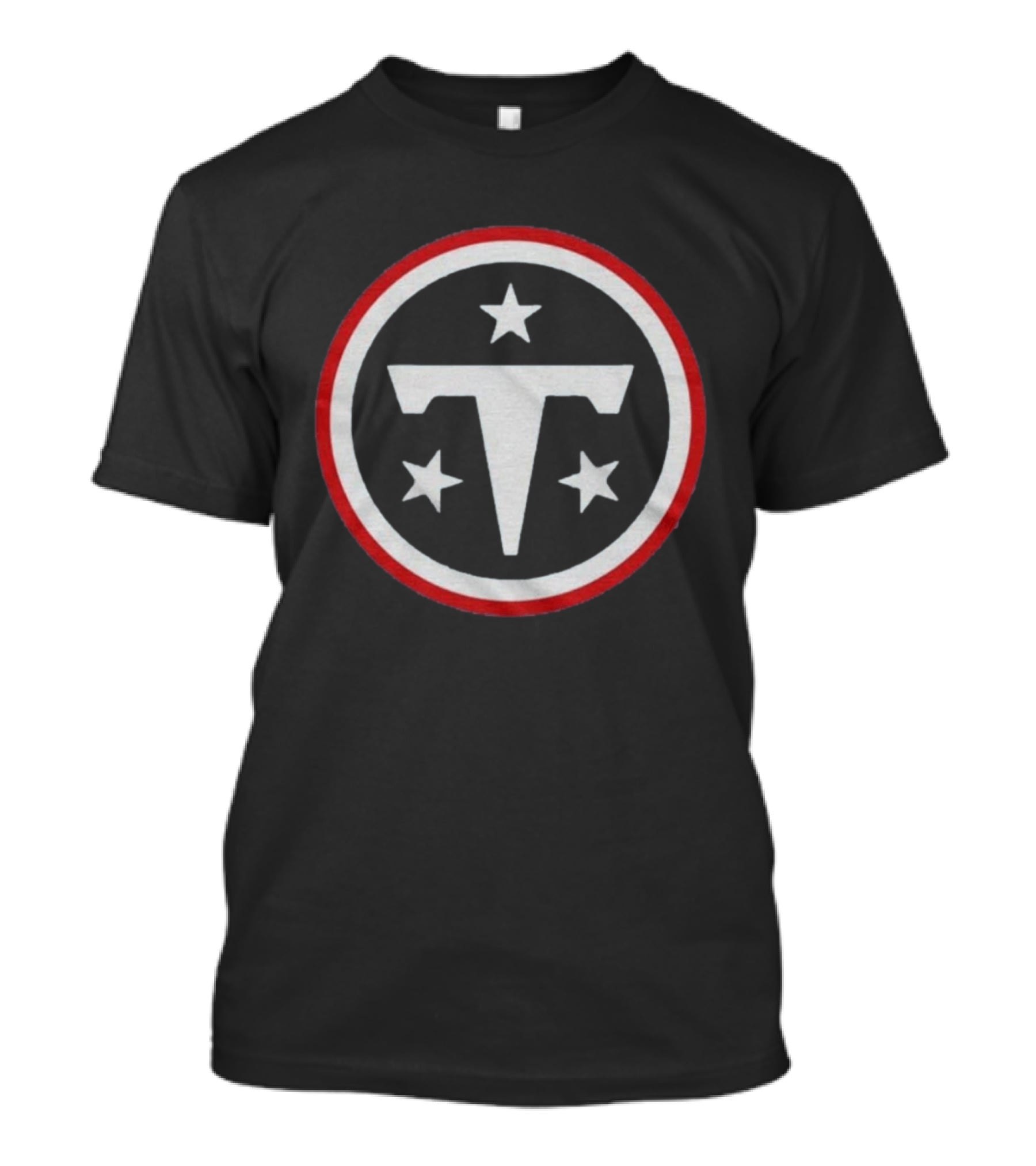 Tennessee Titans 2026 Logo Three Stars Circle Red Trim T-Shirt