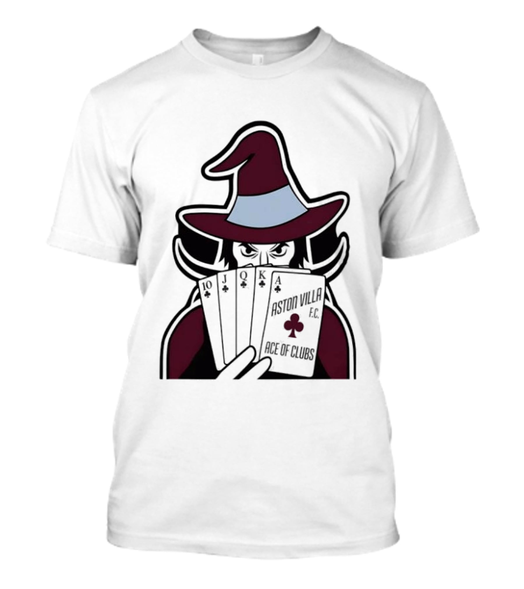 Aston Villa FC Ace Of Clubs Witch Playing Cards T-Shirt