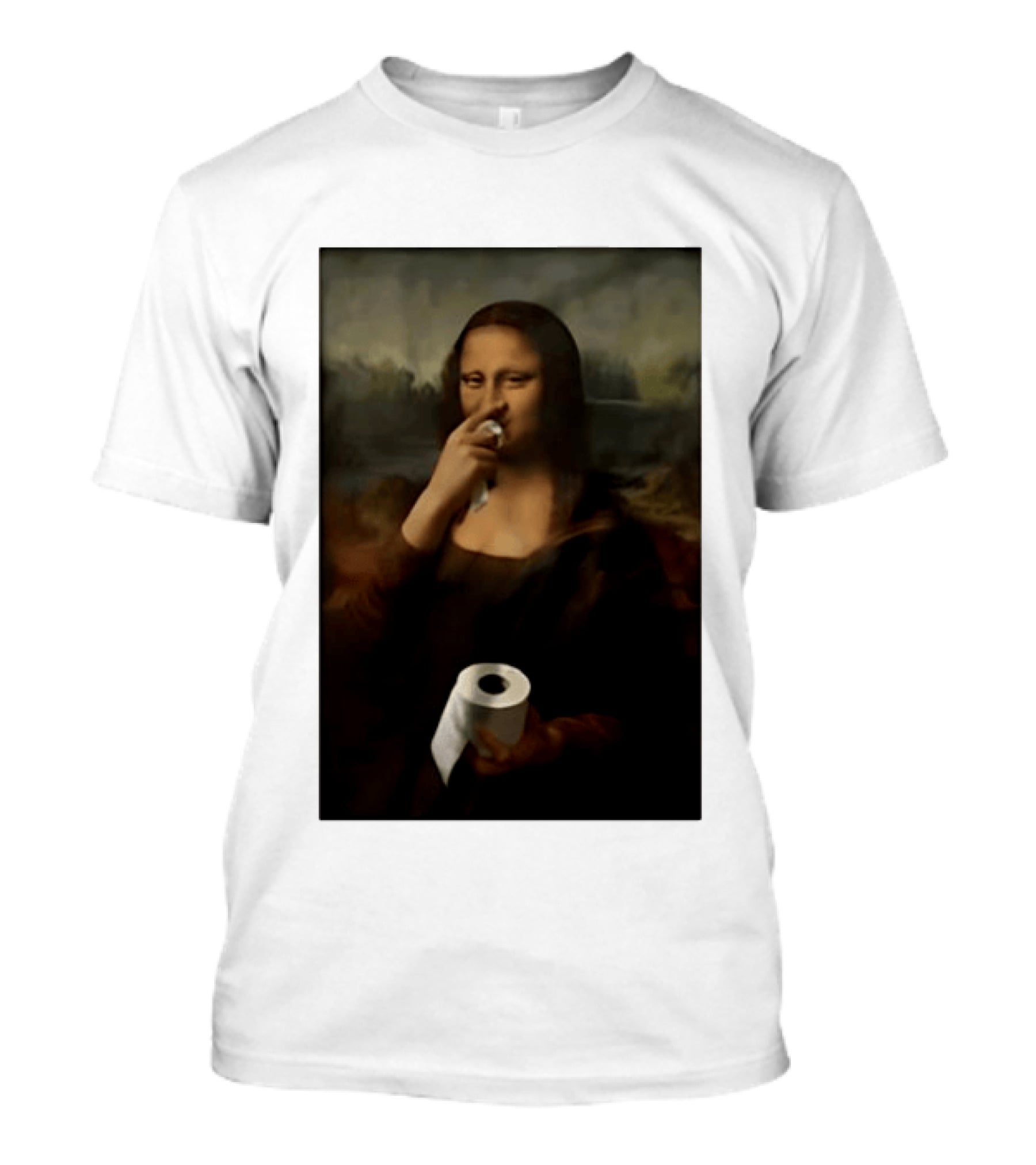 Mona Luisa Toilet Paper Painting Meme T-Shirt