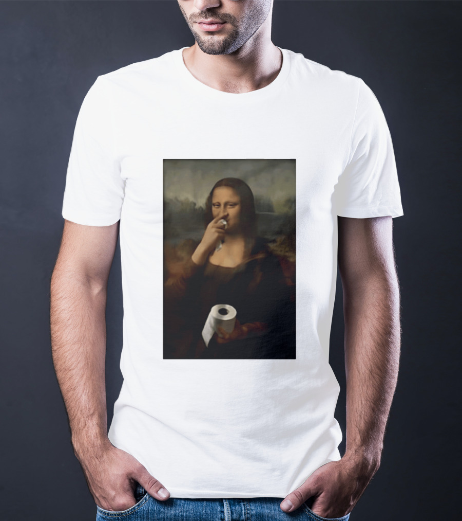 Mona Luisa Toilet Paper Painting Meme T-Shirt