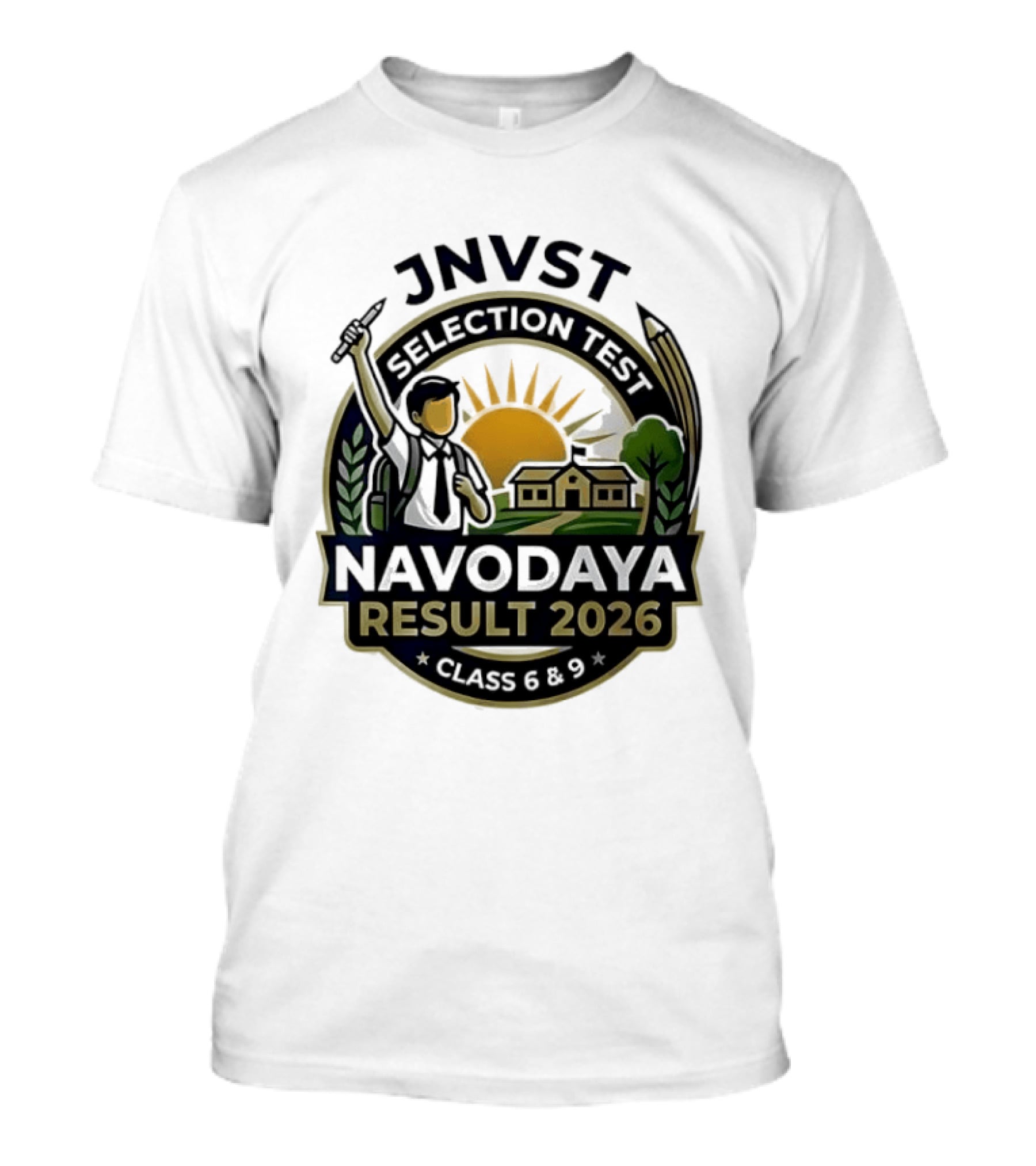 JNVT Selection Test Navodaya Result 2026 Class 6 And 9 T-Shirt