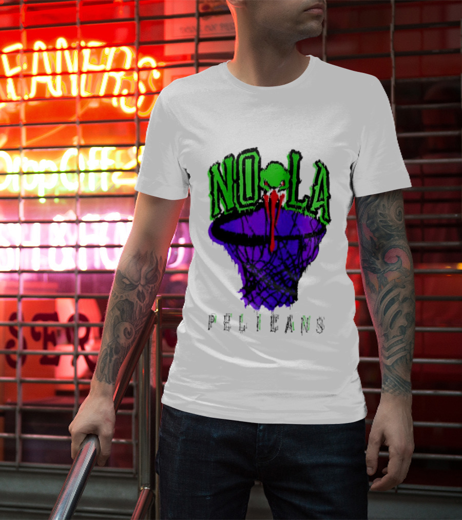 NOLA Pelicans Fest 2026 Basketball Hoop Alien T-Shirt