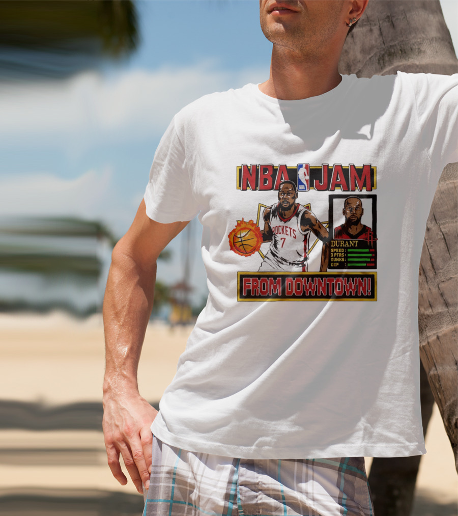 NBA Jam Durant Houston Rockets 7 From Downtown T-Shirt