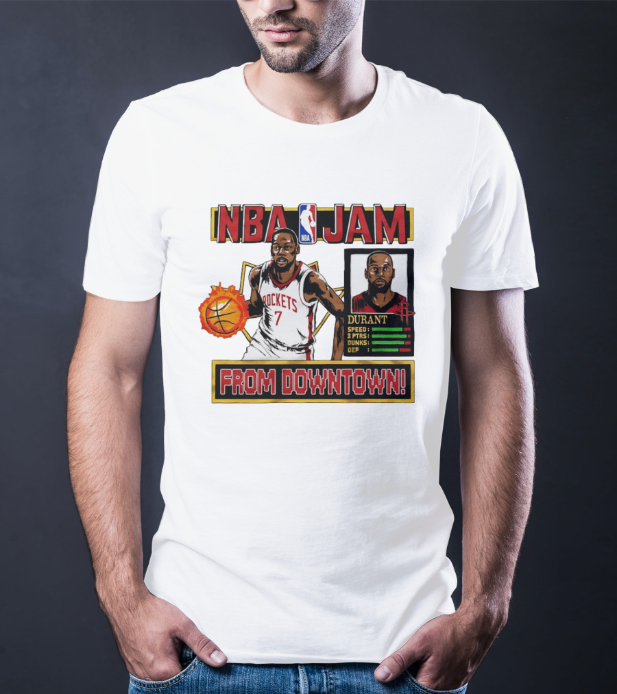 NBA Jam Durant Houston Rockets 7 From Downtown T-Shirt