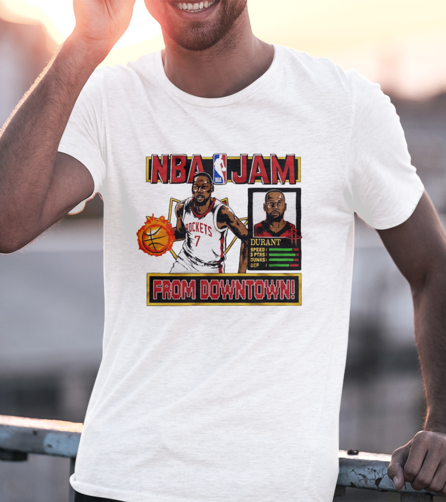NBA Jam Durant Houston Rockets 7 From Downtown T-Shirt