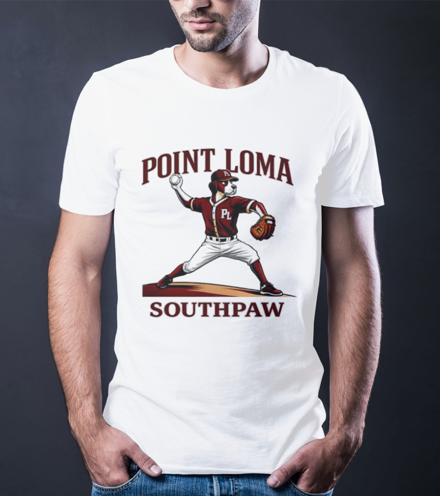 Point Loma Southpaw Baseball Pitcher T-Shirt