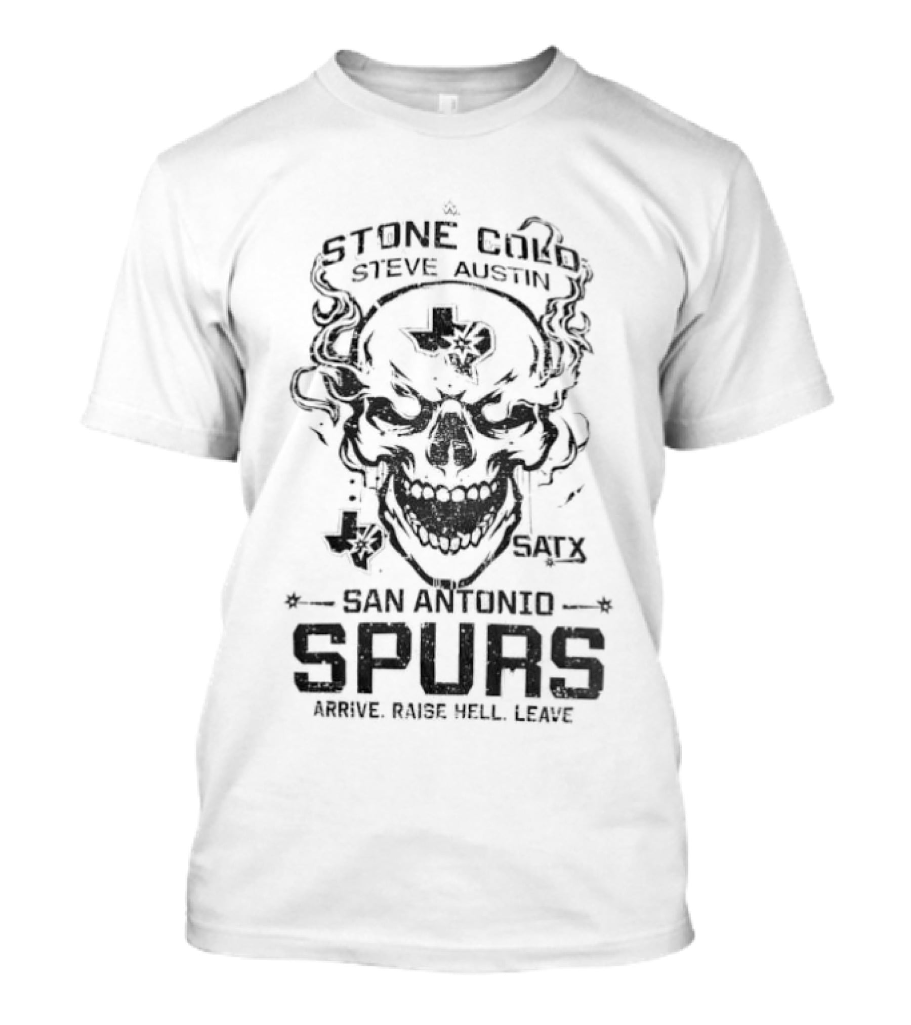 San Antonio Spurs Stone Cold Steve Austin Texas Skull Power Grace Hype Loyal T-Shirt