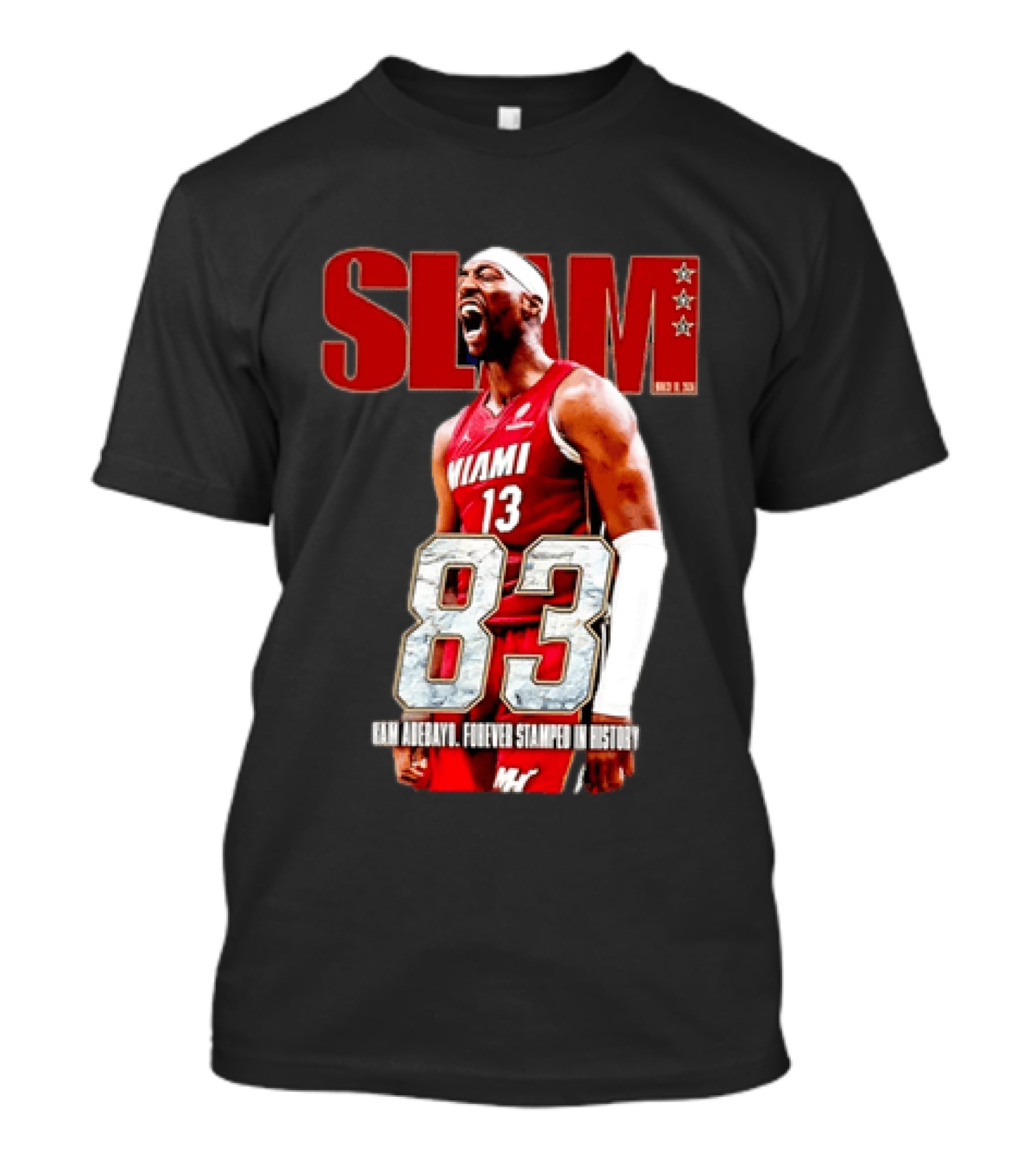 SLAM Bam Adebayo Miami Heat 13 Forever Stamped In History 83 T-Shirt