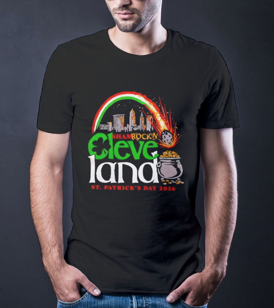 Cleveland Shamrockin Skyline Comet St. Patrick's Day 2026 Celebration T-Shirt