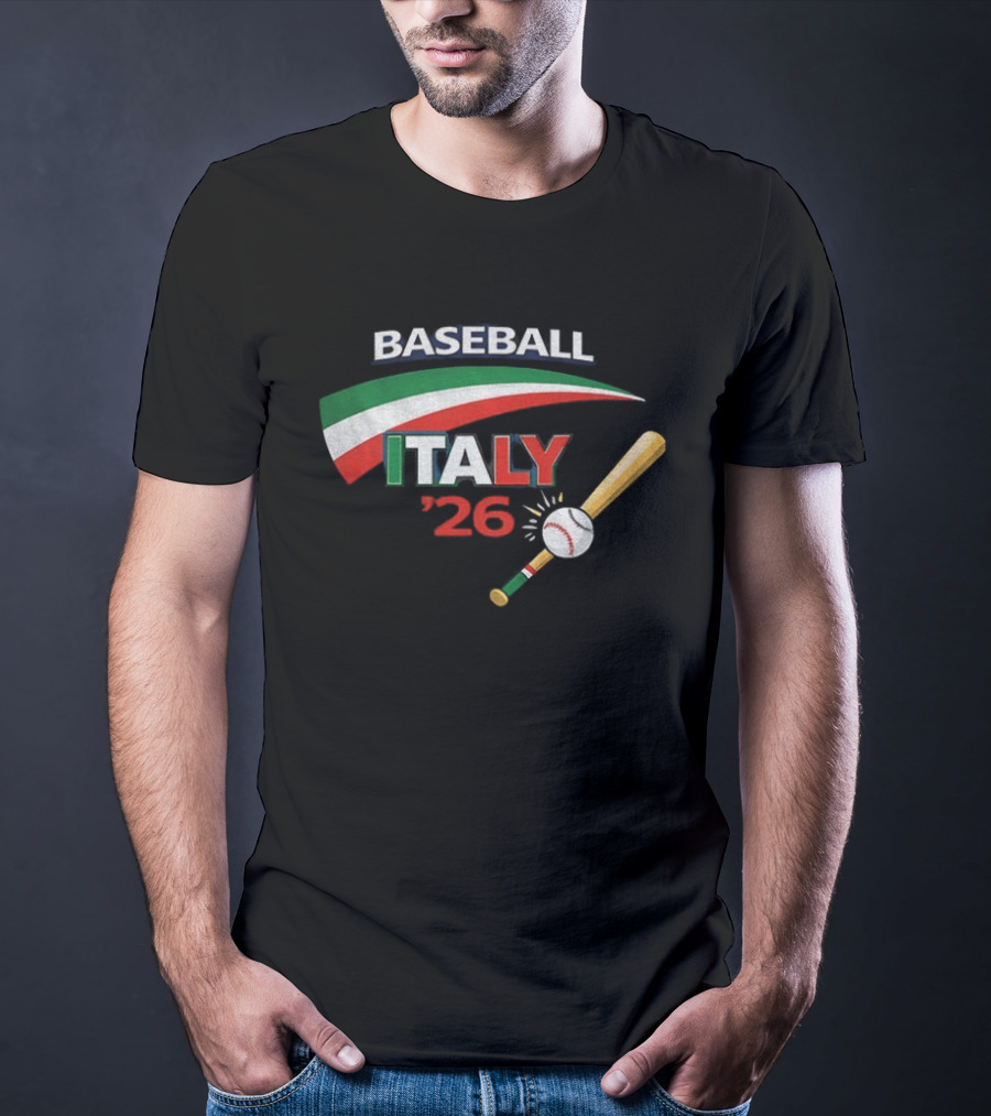 Italy Baseball World Classic 2026 Baseball Network Gildan T-Shirt