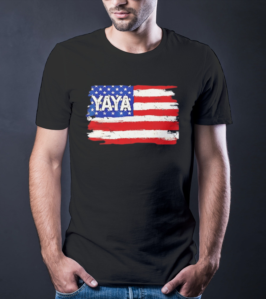 Patriotic Yaya American Flag Mother's Day Women T-Shirt