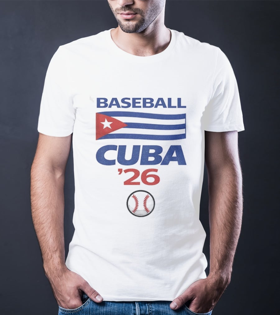 Cuba Baseball 2026 World Classic Cuban Flag Baseball T-Shirt