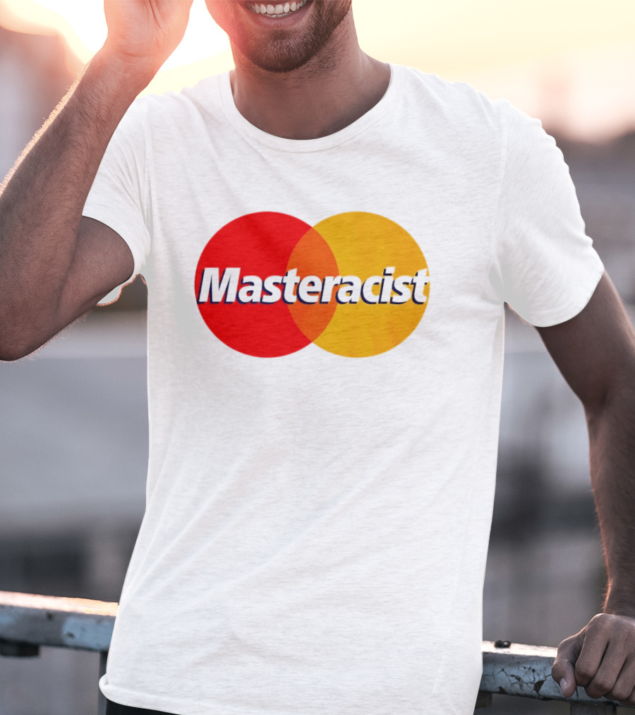 Masteracist Mastercard Parody Logo Red And Yellow Circles T-Shirt