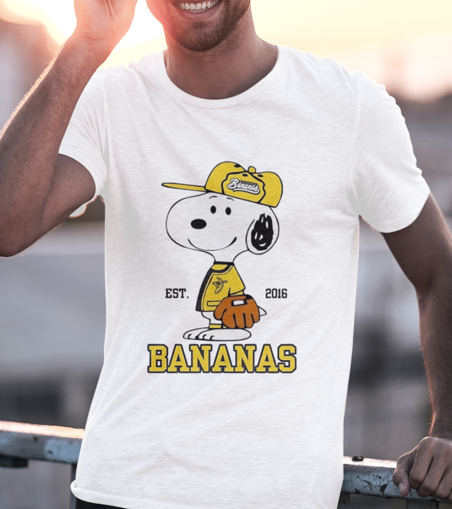 Snoopy Bananas Outfit EST 2016 Baseball T-Shirt